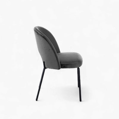 Petal Dining Chair (Black Frame) Dark Gray / ペタルダイニングチェア（ブラックフレーム） ダークグレー色