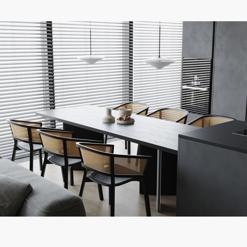 Bucket Rattan Chair Black / バケットラタンチェア ブラック