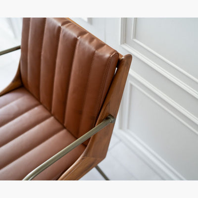 Karak Arm Chair Brown 2pcs /  カラックアームチェア ブラウン 2脚セット