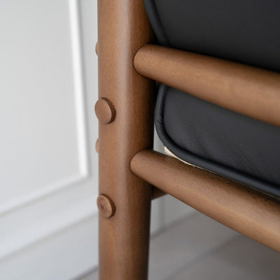 Ilona Armchair Type-A Oil-leather Black / イローナアームチェア タイプA オイルレザー ブラック アルネ・ノレル