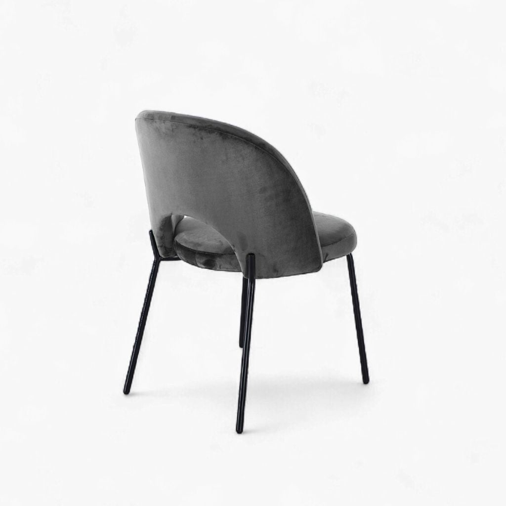 Petal Dining Chair (Black Frame) Dark Gray / ペタルダイニングチェア（ブラックフレーム） ダークグレー色