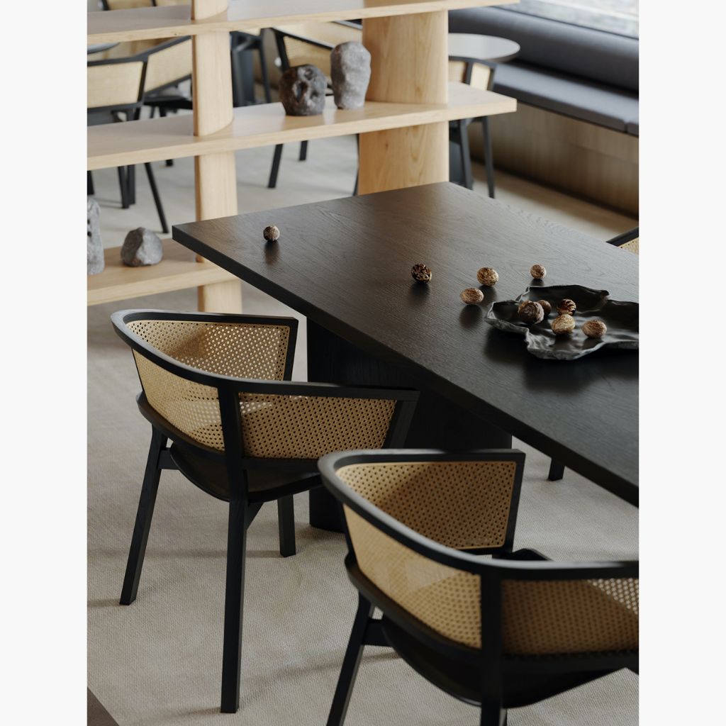 Bucket Rattan Chair Black / バケットラタンチェア ブラック