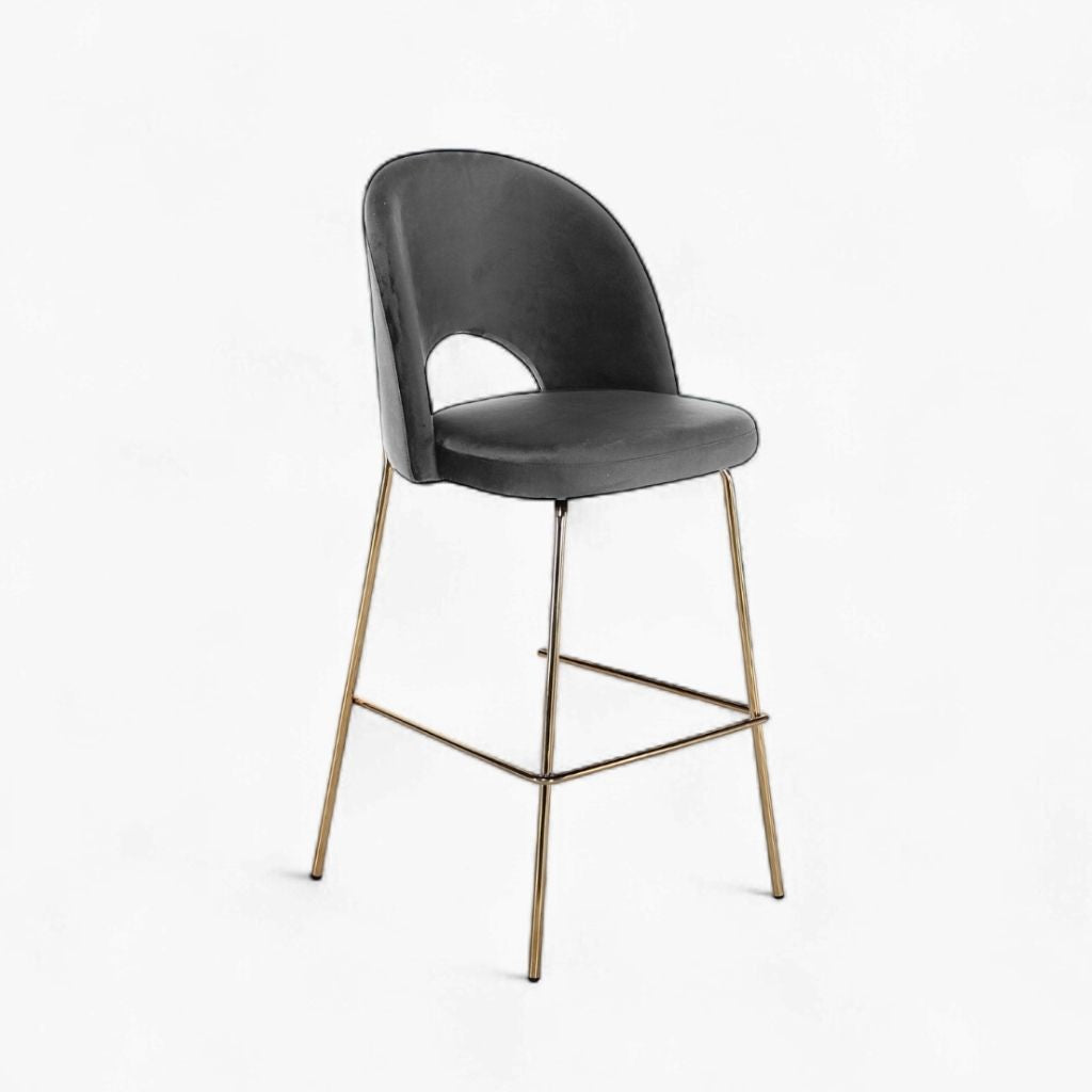 Petal Bar Chair (Gold Frame) Dark Gray / ペタルバーチェア（ゴールドフレーム） ダークグレー色