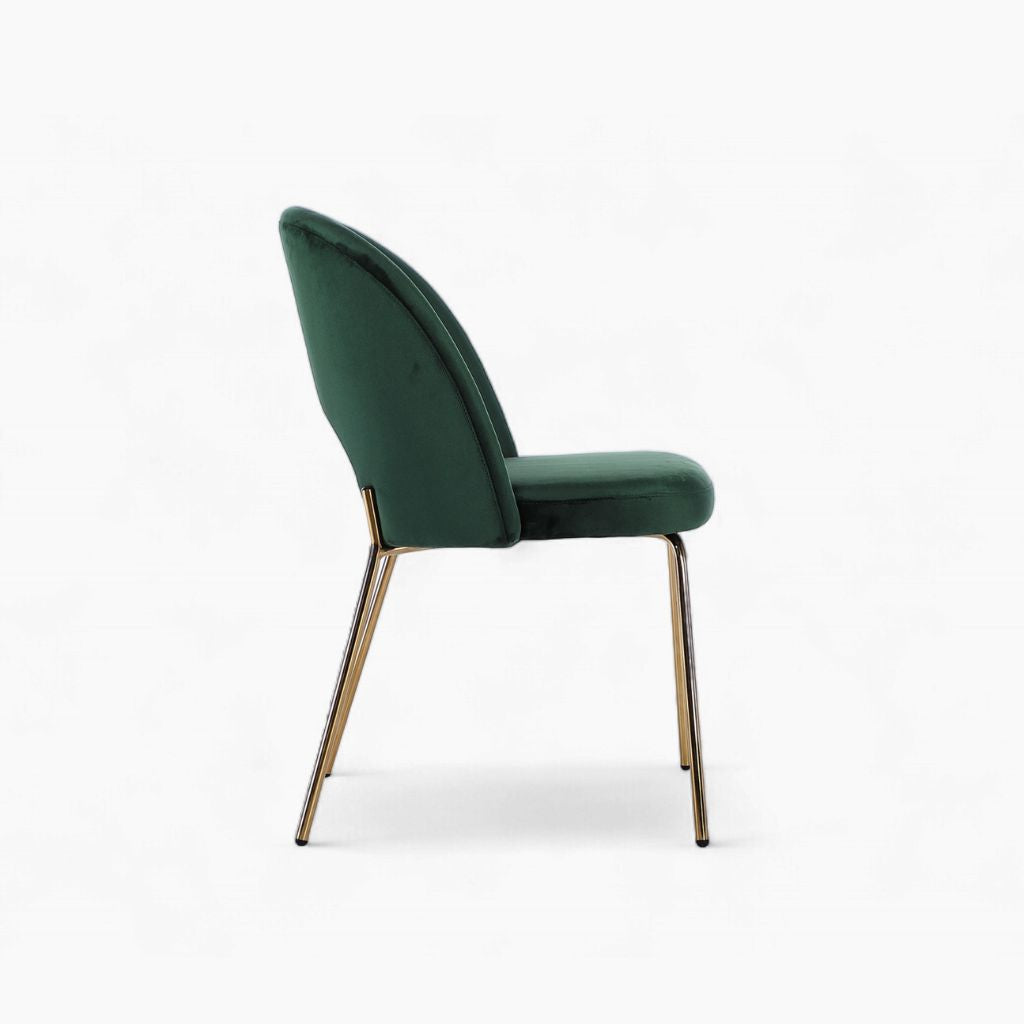 Petal Dining Chair (Gold Frame) Dark Green / ペタルダイニングチェア（ゴールドフレーム） ダークグリーン色