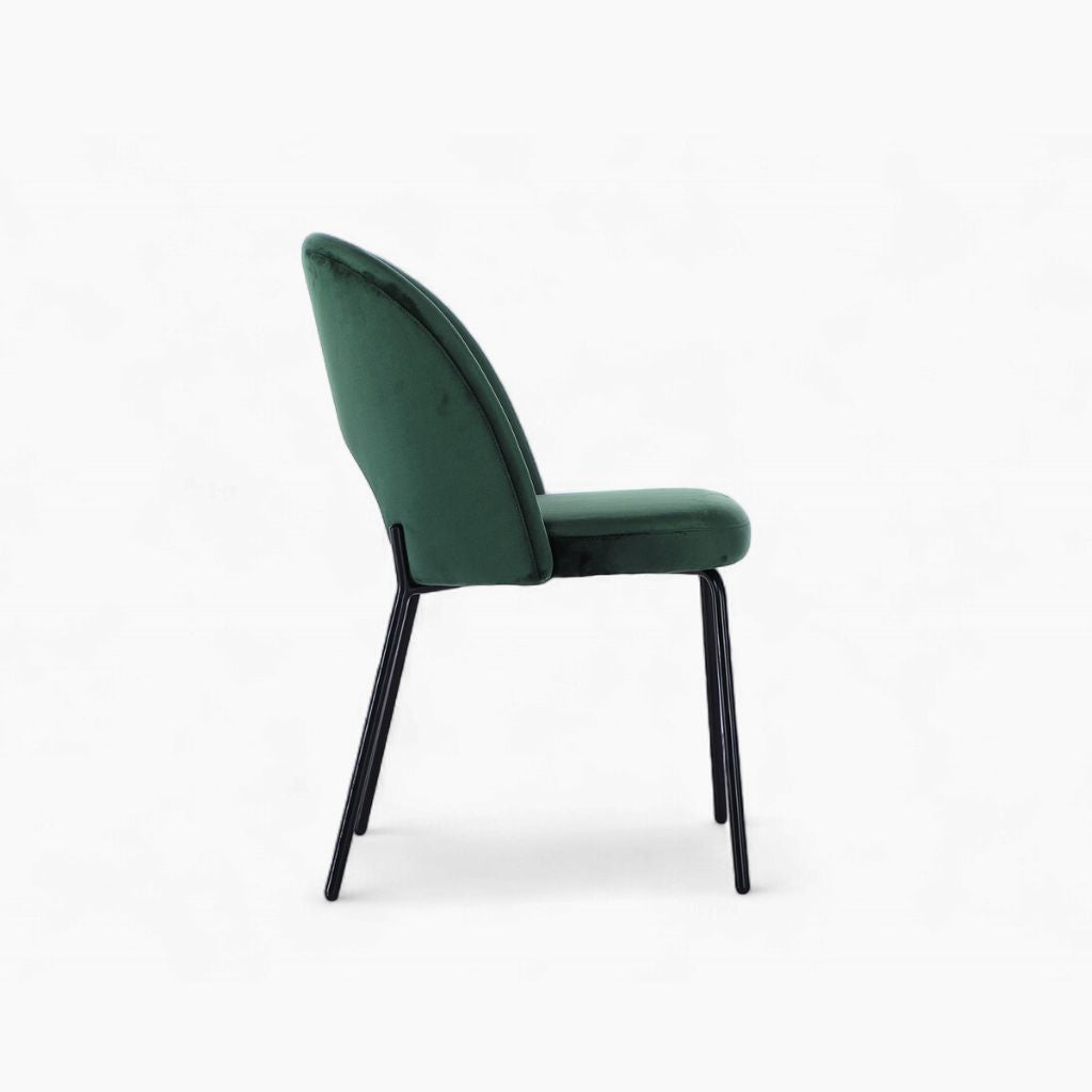 Petal Dining Chair (Black Frame) Dark Green / ペタルダイニングチェア（ブラックフレーム） ダークグリーン色