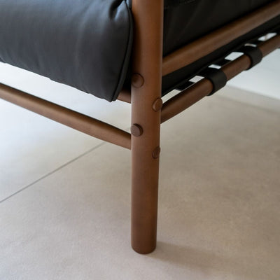 Ilona Armchair Type-A Oil-leather Black / イローナアームチェア タイプA オイルレザー ブラック アルネ・ノレル