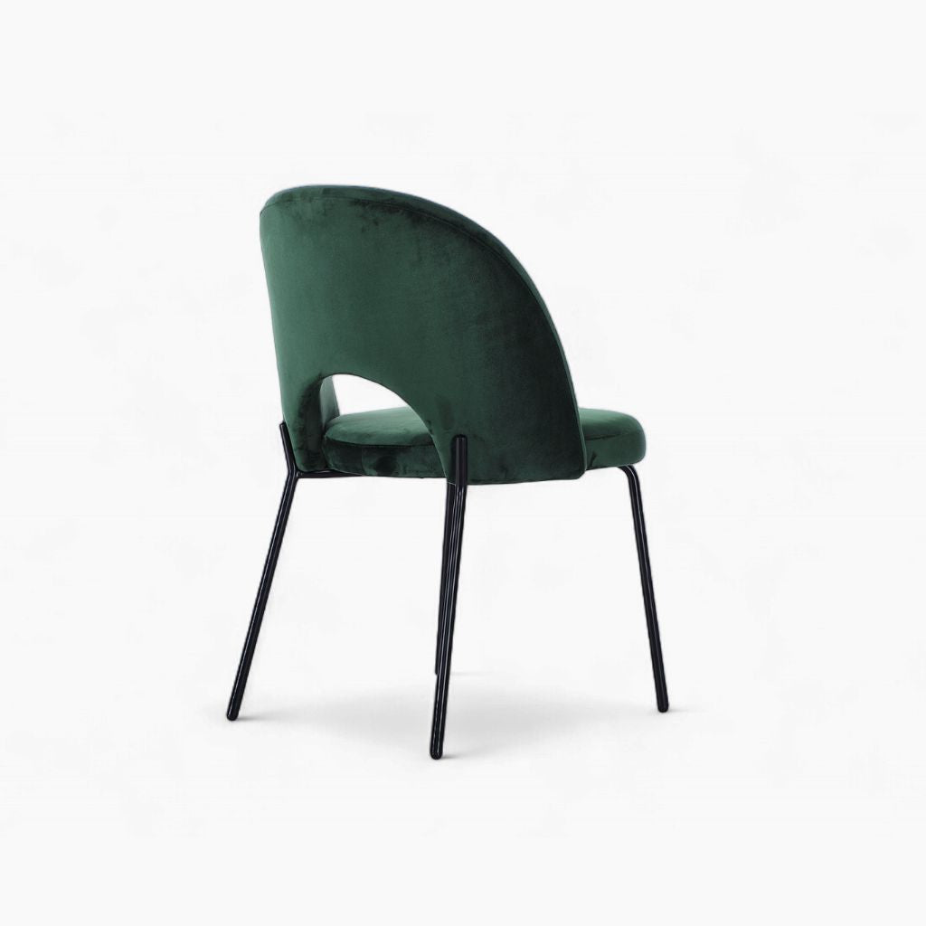 Petal Dining Chair (Black Frame) Dark Green / ペタルダイニングチェア（ブラックフレーム） ダークグリーン色