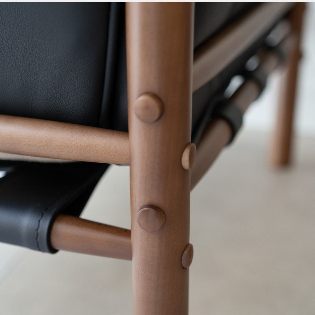 Ilona Armchair Type-A Oil-leather Black / イローナアームチェア タイプA オイルレザー ブラック アルネ・ノレル