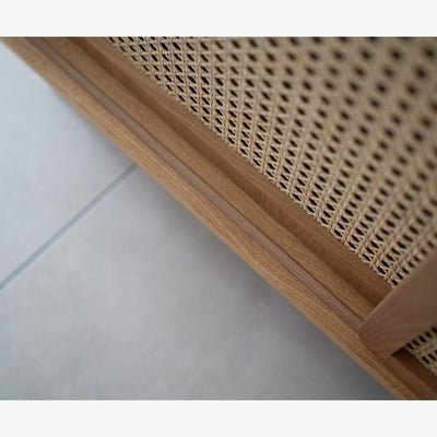【Sample】Rattan Cabinet Slide Door Natural / 【サンプル品】ラタンキャビネット 引き戸仕様 ナチュラル