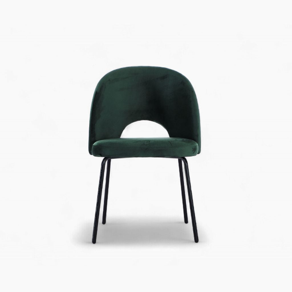 Petal Dining Chair (Black Frame) Dark Green / ペタルダイニングチェア（ブラックフレーム） ダークグリーン色