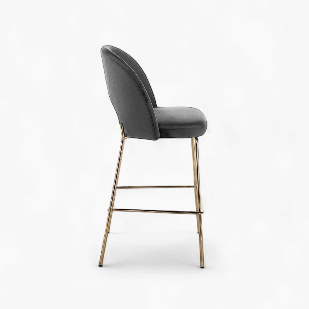 Petal Bar Chair (Gold Frame) Dark Gray / ペタルバーチェア（ゴールドフレーム） ダークグレー色
