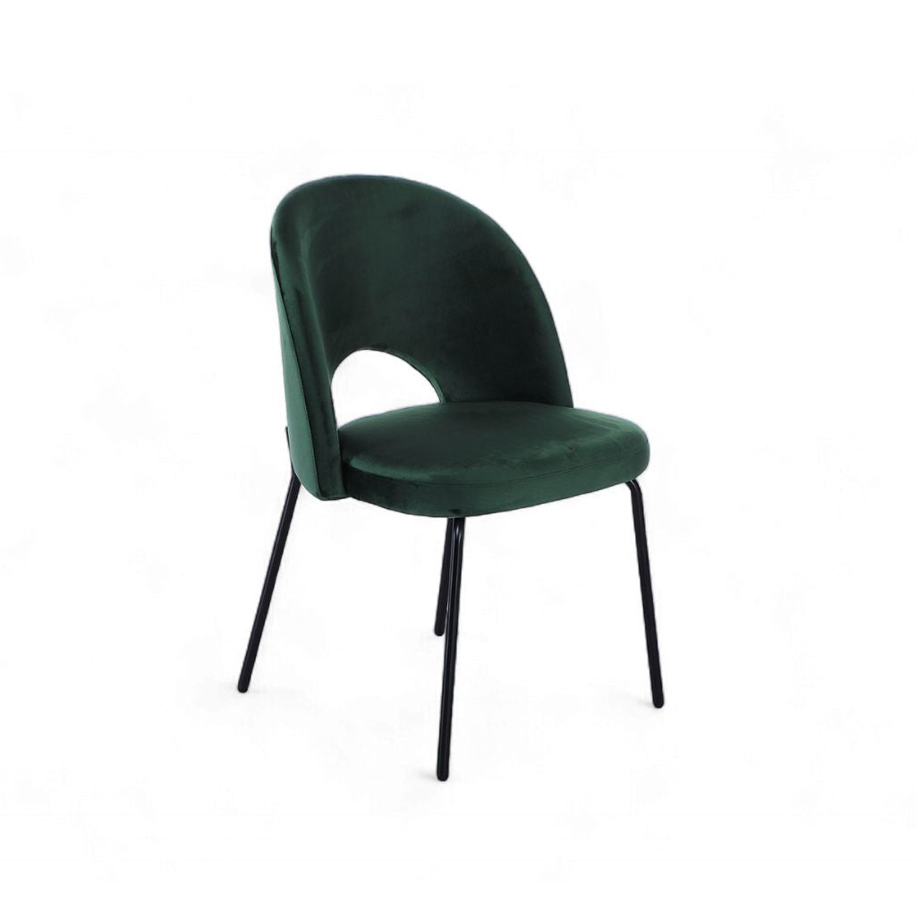 Petal Dining Chair (Black Frame) Dark Green / ペタルダイニングチェア（ブラックフレーム） ダークグリーン色