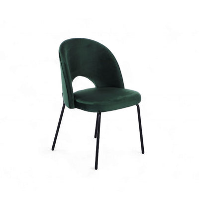 Petal Dining Chair (Black Frame) Dark Green / ペタルダイニングチェア（ブラックフレーム） ダークグリーン色