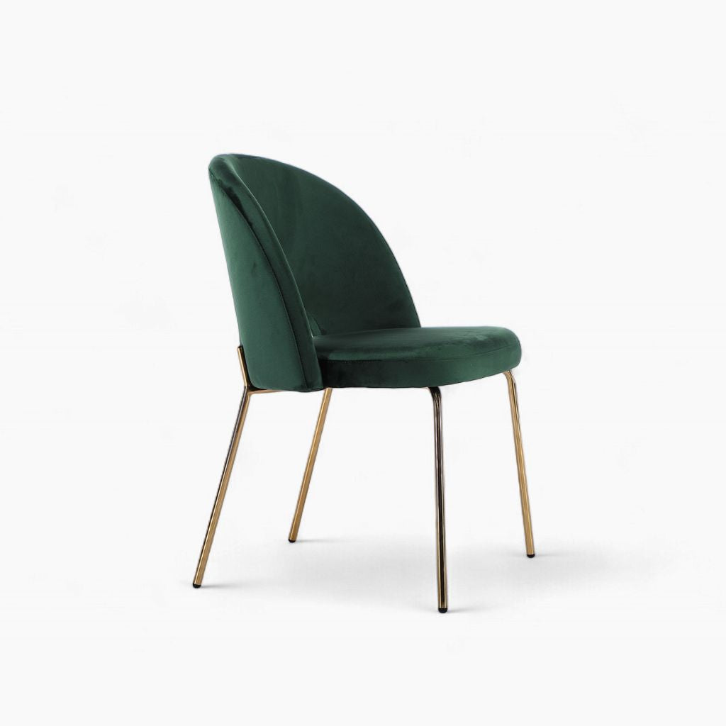 Petal Dining Chair (Gold Frame) Dark Green / ペタルダイニングチェア（ゴールドフレーム） ダークグリーン色