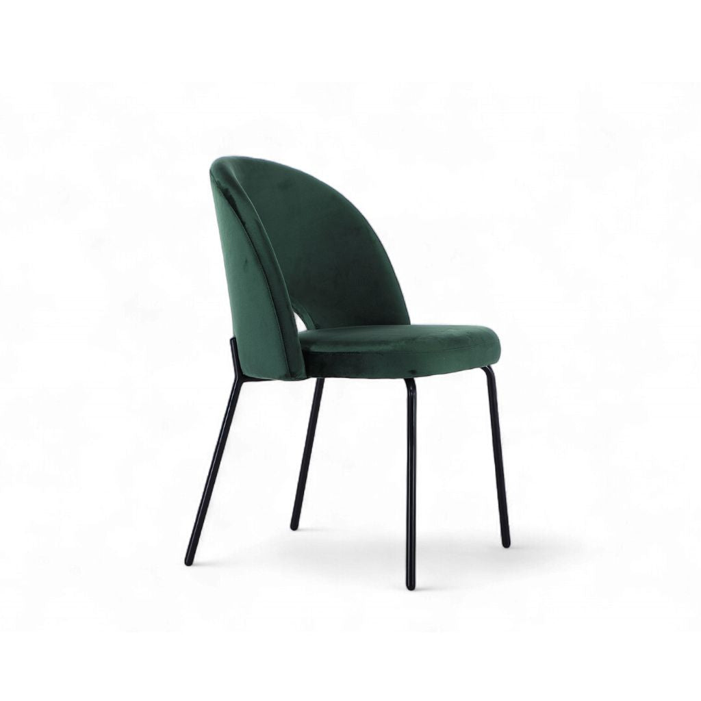 Petal Dining Chair (Black Frame) Dark Green / ペタルダイニングチェア（ブラックフレーム） ダークグリーン色