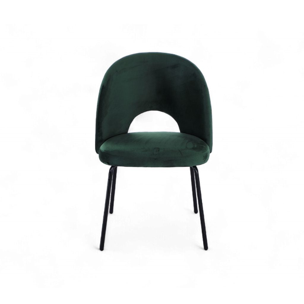 Petal Dining Chair (Black Frame) Dark Green / ペタルダイニングチェア（ブラックフレーム） ダークグリーン色