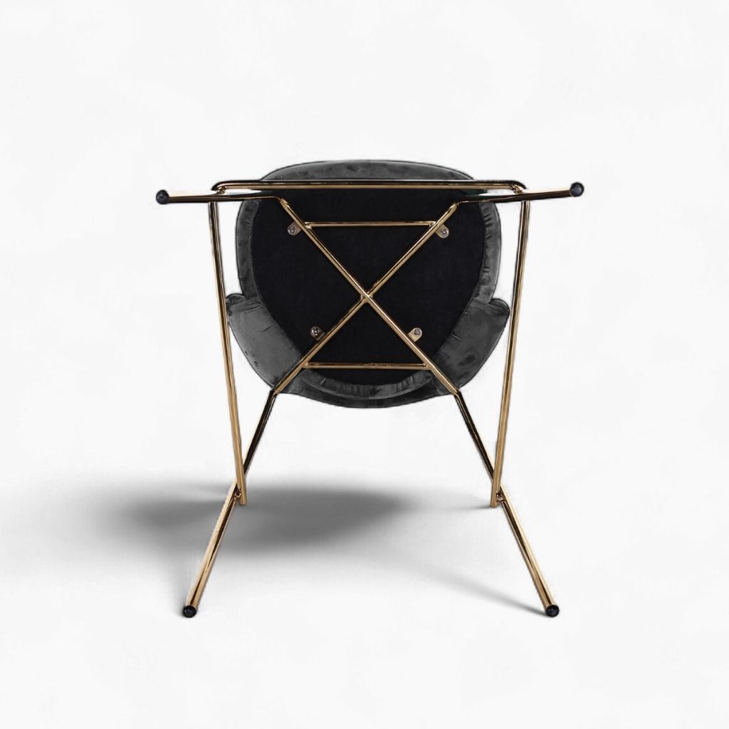 Petal Bar Chair (Gold Frame) Dark Gray / ペタルバーチェア（ゴールドフレーム） ダークグレー色