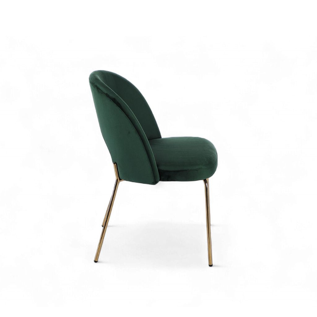 Petal Dining Chair (Gold Frame) Dark Green / ペタルダイニングチェア（ゴールドフレーム） ダークグリーン色