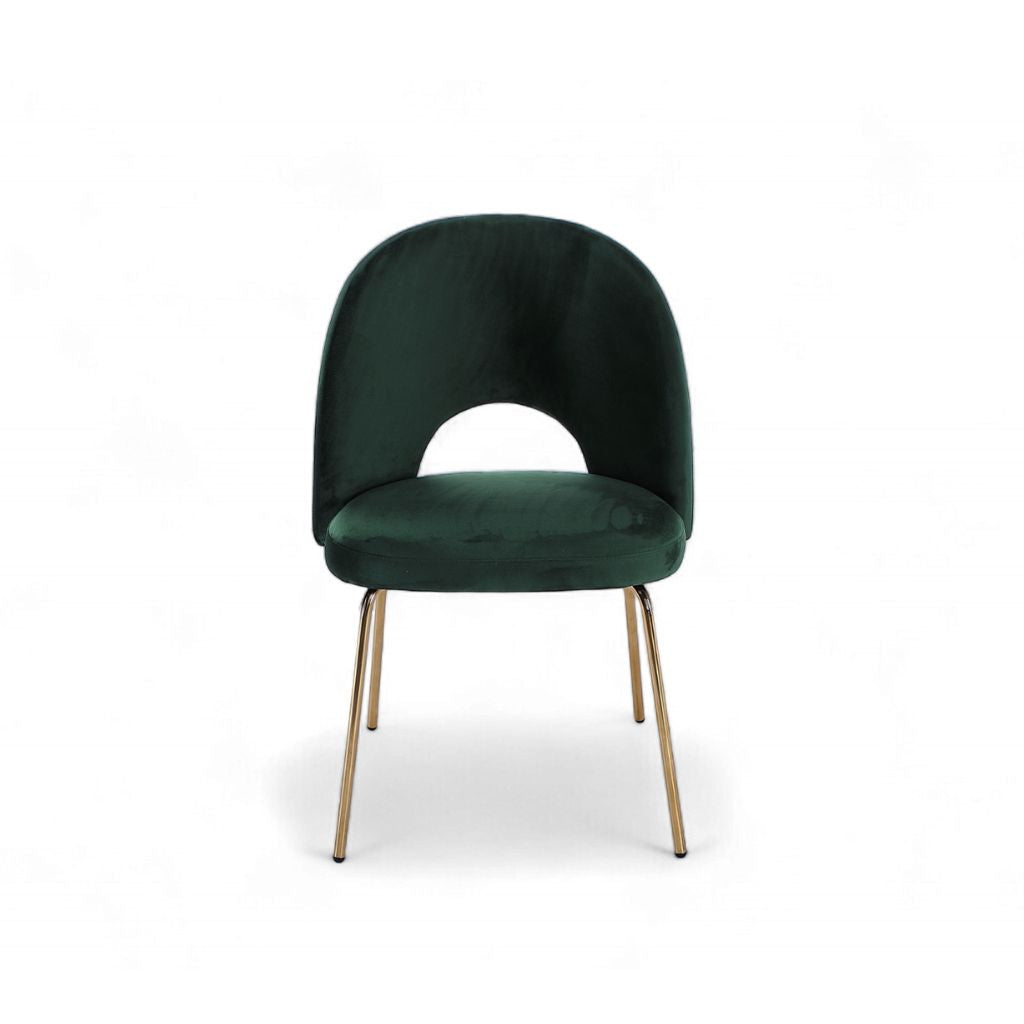 Petal Dining Chair (Gold Frame) Dark Green / ペタルダイニングチェア（ゴールドフレーム） ダークグリーン色