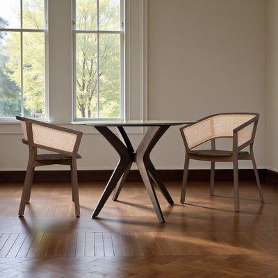 Marble Round Table Black (Brown Wood) / マーブルラウンドテーブル ブラック （ブラウンウッド）