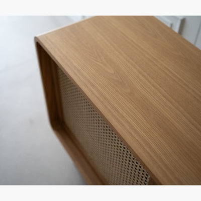 【Sample】Rattan Cabinet Slide Door Natural / 【サンプル品】ラタンキャビネット 引き戸仕様 ナチュラル