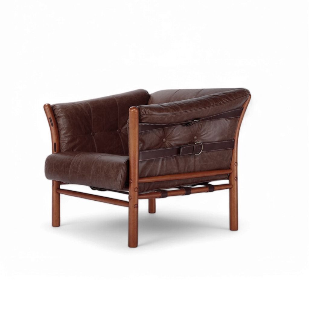 Ilona Armchair Type-A Oil-leather Darkbrown / イローナアームチェア タイプA オイルレザー ダークブラウン アルネ・ノレル