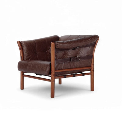 Ilona Armchair Type-A Oil-leather Darkbrown / イローナアームチェア タイプA オイルレザー ダークブラウン アルネ・ノレル
