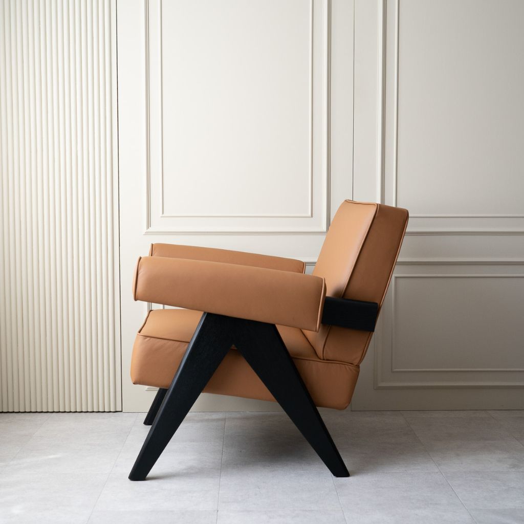 【Outlet】PH321 Easy Armchair Brown / 【アウトレット】PH321 イージーアームチェア ブラウン ピエール・ジャンヌレ