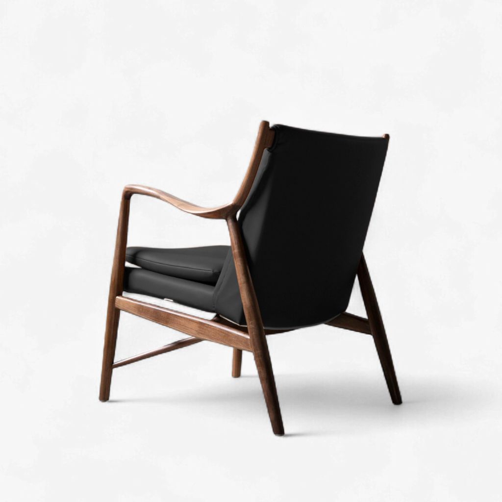 No.45 Chair Leather Black / No.45チェア レザー ブラック色 フィン