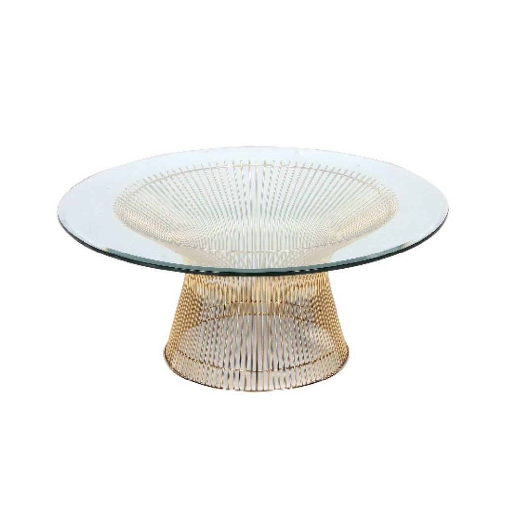 Platner Coffee Table Glass Gold / プラットナー コーヒーテーブル ガラス ゴールド ウォーレン プラットナ –  KuHoN