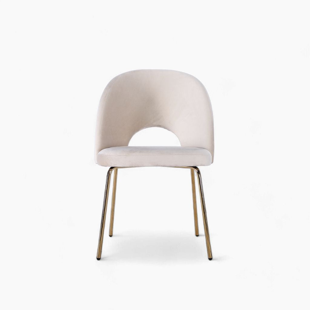 Petal Dining Chair (Gold Frame) White Ivory / ペタルダイニングチェア（ゴールドフレーム） ホワイトアイボリー色