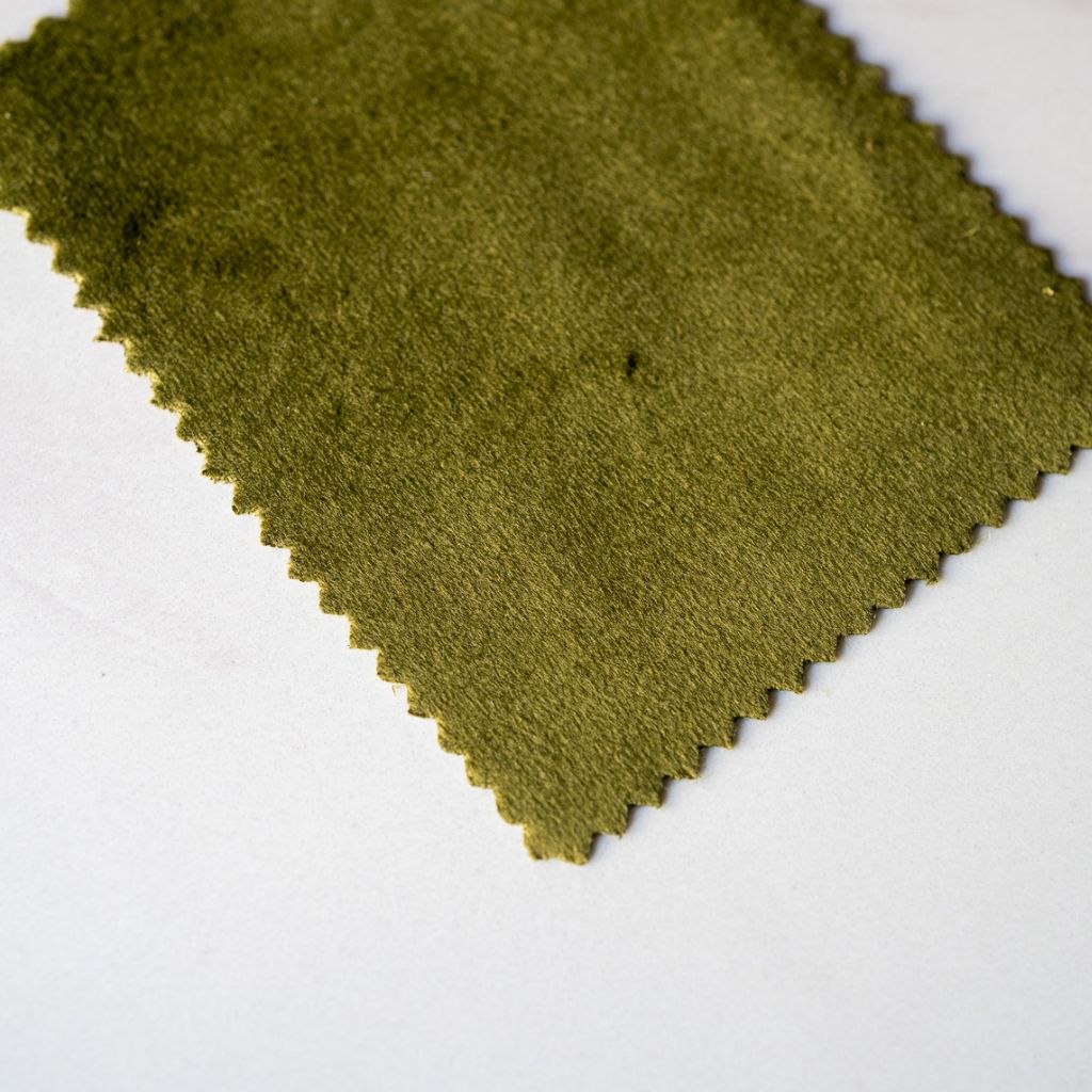Velvet Sample Olive Green / ベルベット生地 サンプル オリーブグリーン色