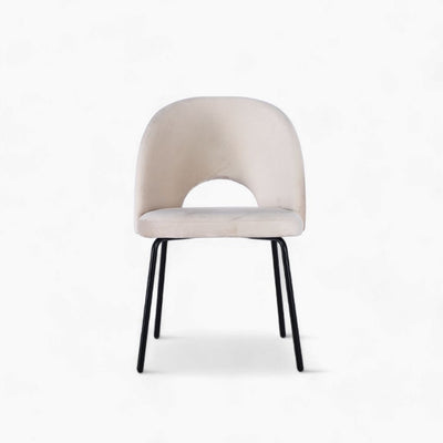 Petal Dining Chair (Black Frame) White Ivory / ペタルダイニングチェア（ブラックフレーム） ホワイトアイボリー色