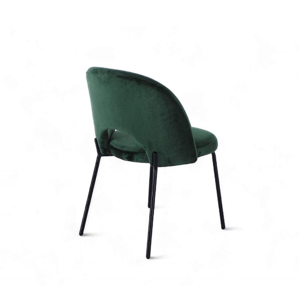 Petal Dining Chair (Black Frame) Dark Green / ペタルダイニングチェア（ブラックフレーム） ダークグリーン色