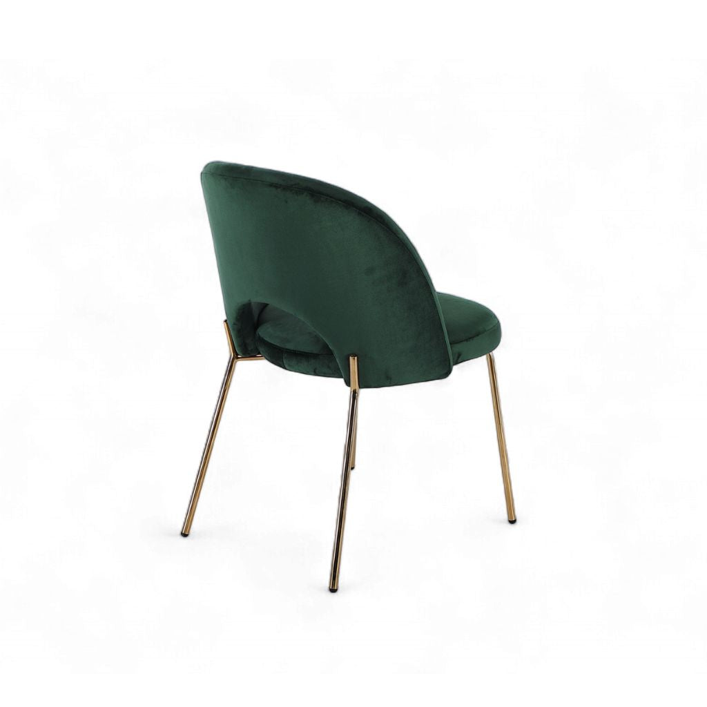 Petal Dining Chair (Gold Frame) Dark Green / ペタルダイニングチェア（ゴールドフレーム） ダークグリーン色