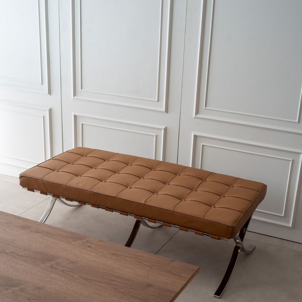 Barcelona 2 seater ottoman Brown / バルセロナ 2シーター オットマン ブラウン ミース・ファン・デル・ローエ