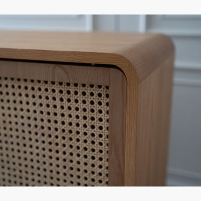【Sample】Rattan Cabinet Slide Door Natural / 【サンプル品】ラタンキャビネット 引き戸仕様 ナチュラル
