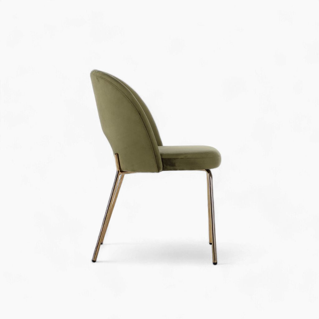 Petal Dining Chair (Gold Frame) Olive Green / ペタルダイニング