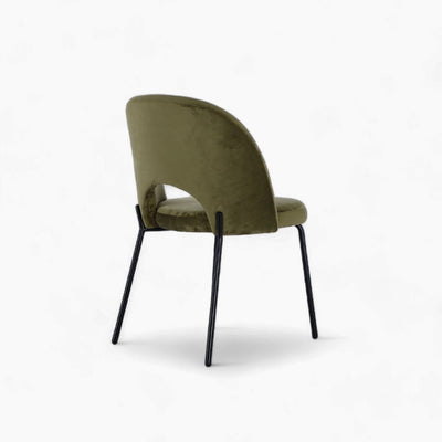 Petal Dining Chair (Black Frame) Olive Green / ペタルダイニングチェア（ブラックフレーム） オリーブグリーン