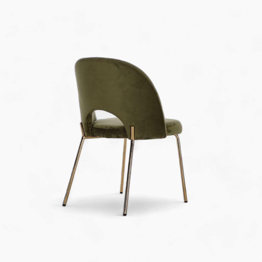 Petal Dining Chair (Gold Frame) Olive Green / ペタルダイニング