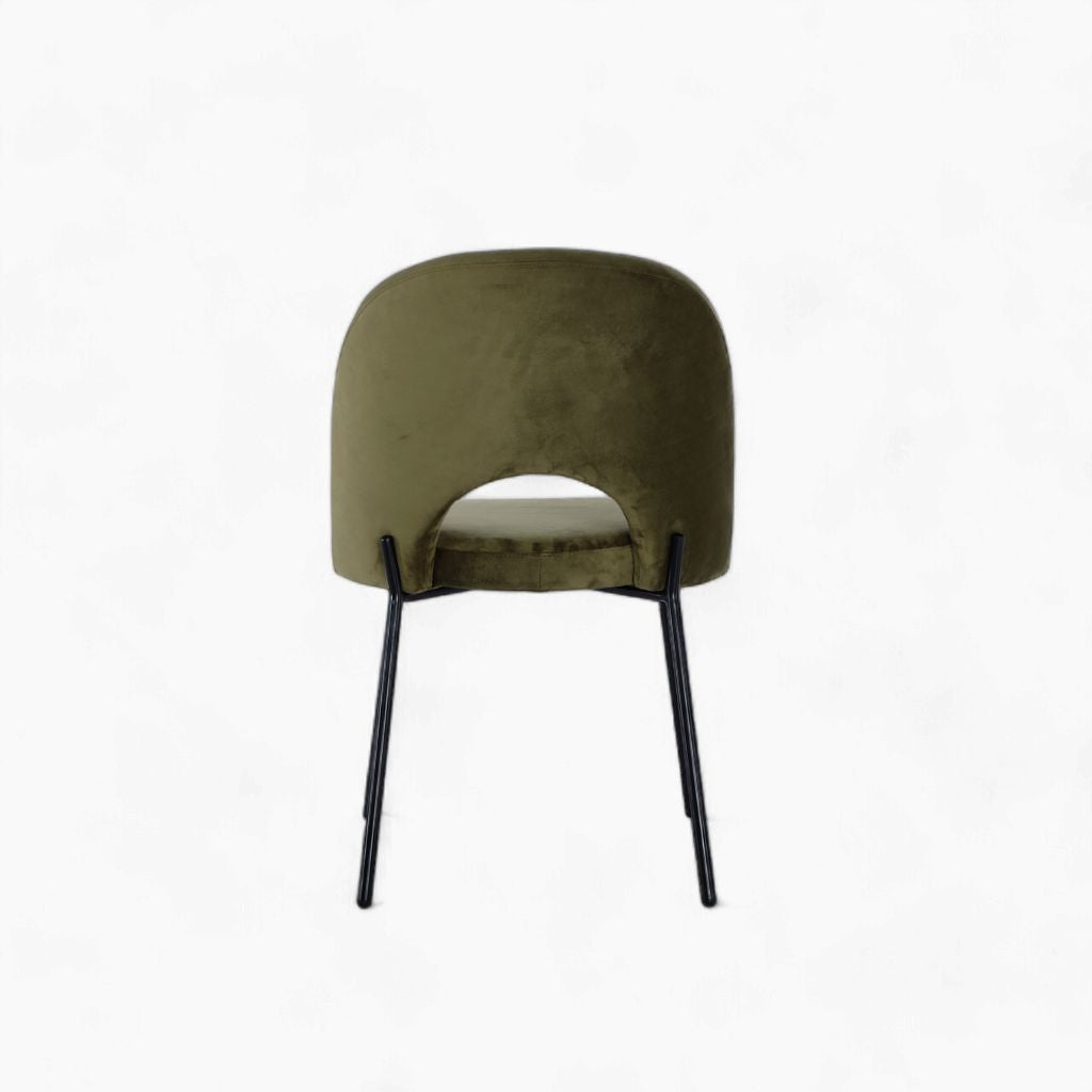 Petal Dining Chair (Black Frame) Olive Green / ペタルダイニングチェア（ブラックフレーム） オリーブグリーン