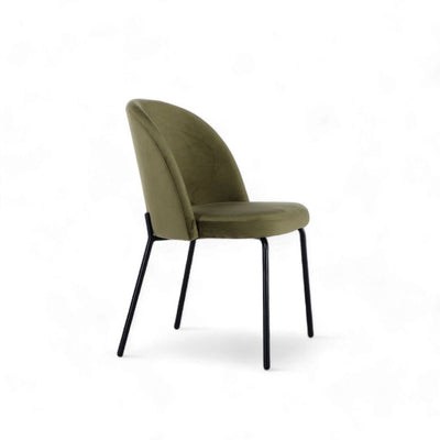 Petal Dining Chair (Black Frame) Olive Green / ペタルダイニングチェア（ブラックフレーム） オリーブグリーン