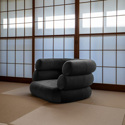 Bibendum Chair Fabric Dark Gray / ビバンダムチェア ファブリック ダークグレー色 アイリーン・グレイ