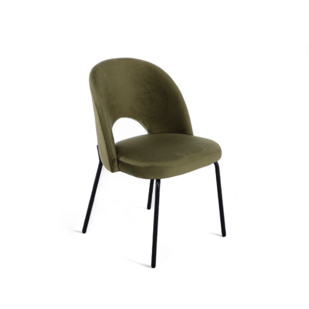 Petal Dining Chair (Black Frame) Olive Green / ペタルダイニングチェア（ブラックフレーム） オリーブグリーン