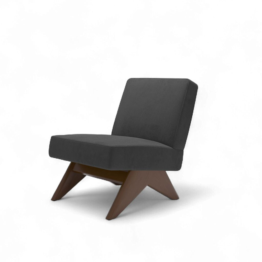 PH361 Armless Chair Velvet Dark Gray / PH361 アームレスチェア ベルベット生地 ダークグレー色 ピエール・ジャンヌレ