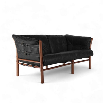 Ilona Armchair Type-A 2Seats Oil-leather Black / イローナアームチェア タイプA 2シート オイルレザー ブラック アルネ・ノレル