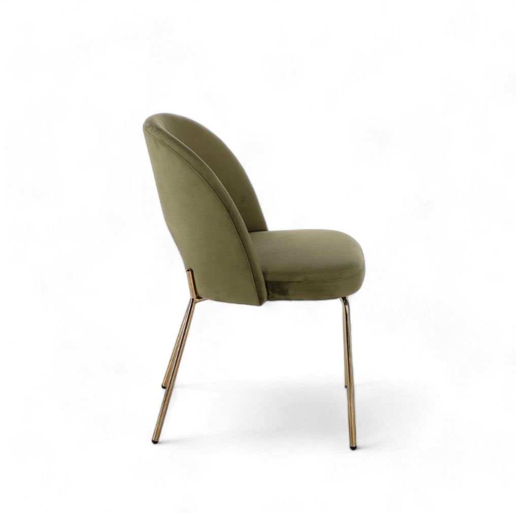 Petal Dining Chair (Gold Frame) Olive Green / ペタルダイニングチェア（ゴールドフレーム） オリーブグリーン色