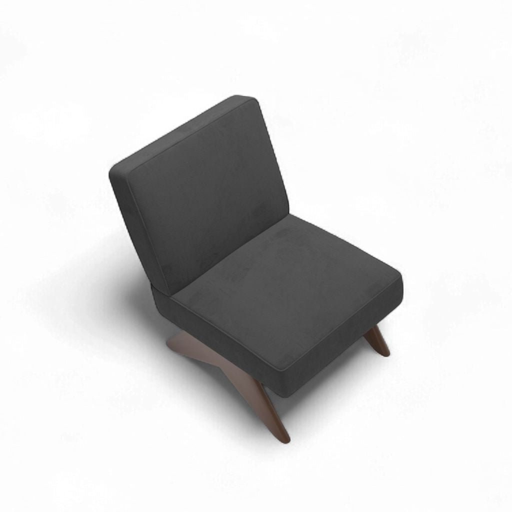 PH361 Armless Chair Velvet Dark Gray / PH361 アームレスチェア ベルベット生地 ダークグレー色 ピエール・ジャンヌレ