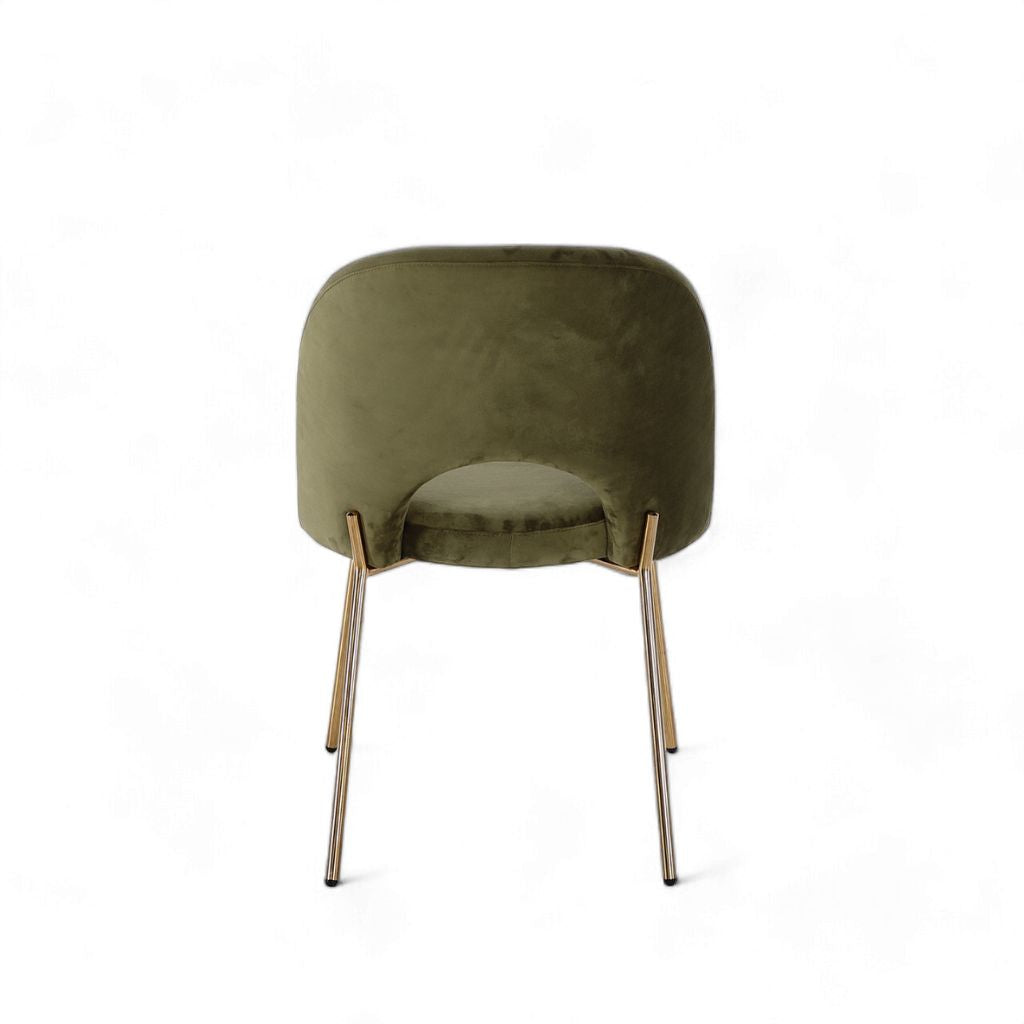 Petal Dining Chair (Gold Frame) Olive Green / ペタルダイニング
