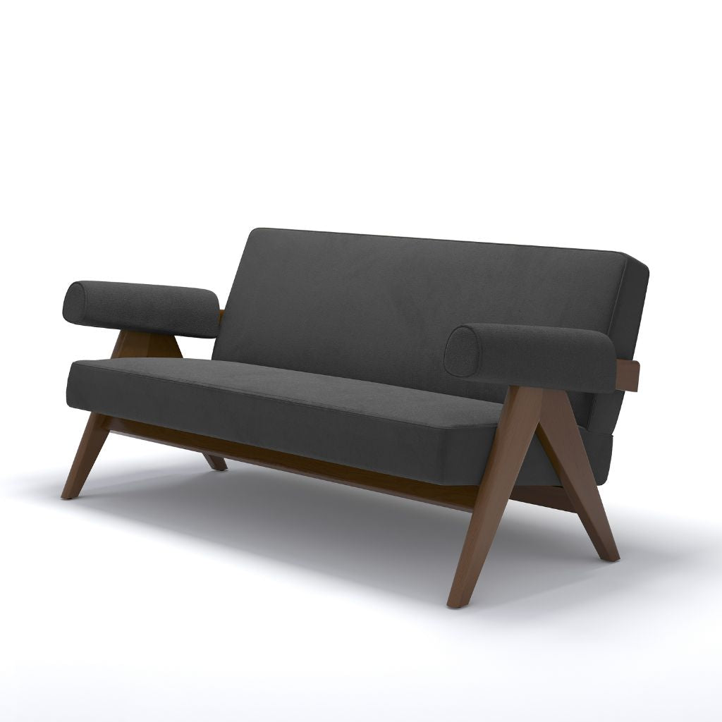 PH322 Arm Sofa Velvet Dark Gray / PH322 アームソファ ベルベット生地 ダークグレー色 ピエール・ジャンヌレ